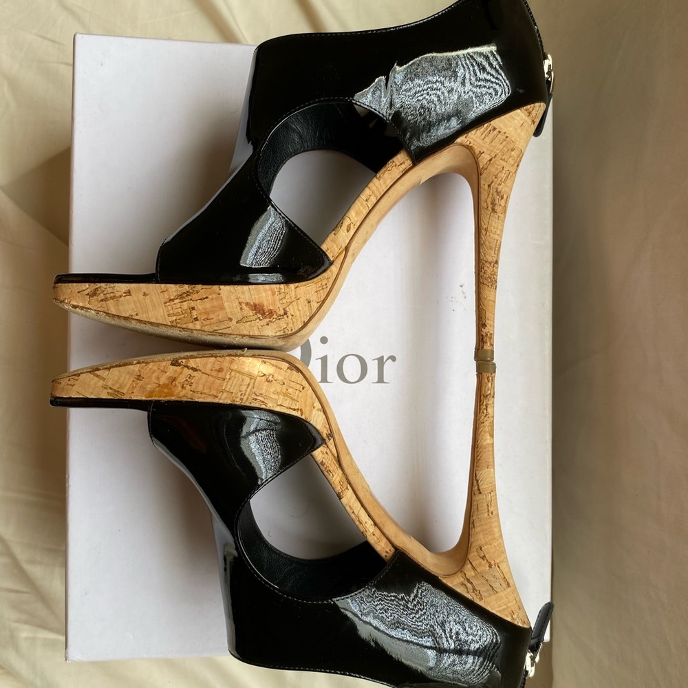 Dior Lolita Sandal Heel Black Patent - Picture 4 of 7